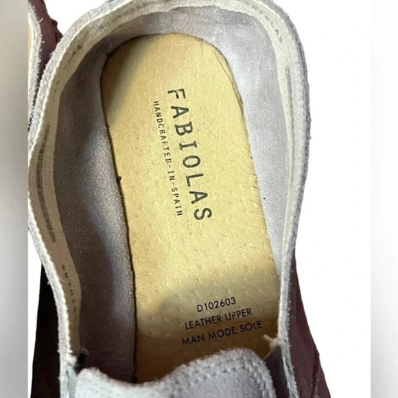 Fabiola‎ Espadrille Slip ons Leather Flats Size 39 US 8 Light Gray Made in Spain - Picture 5 of 7